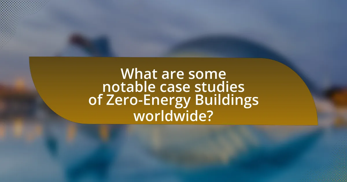 What are some notable case studies of Zero-Energy Buildings worldwide?