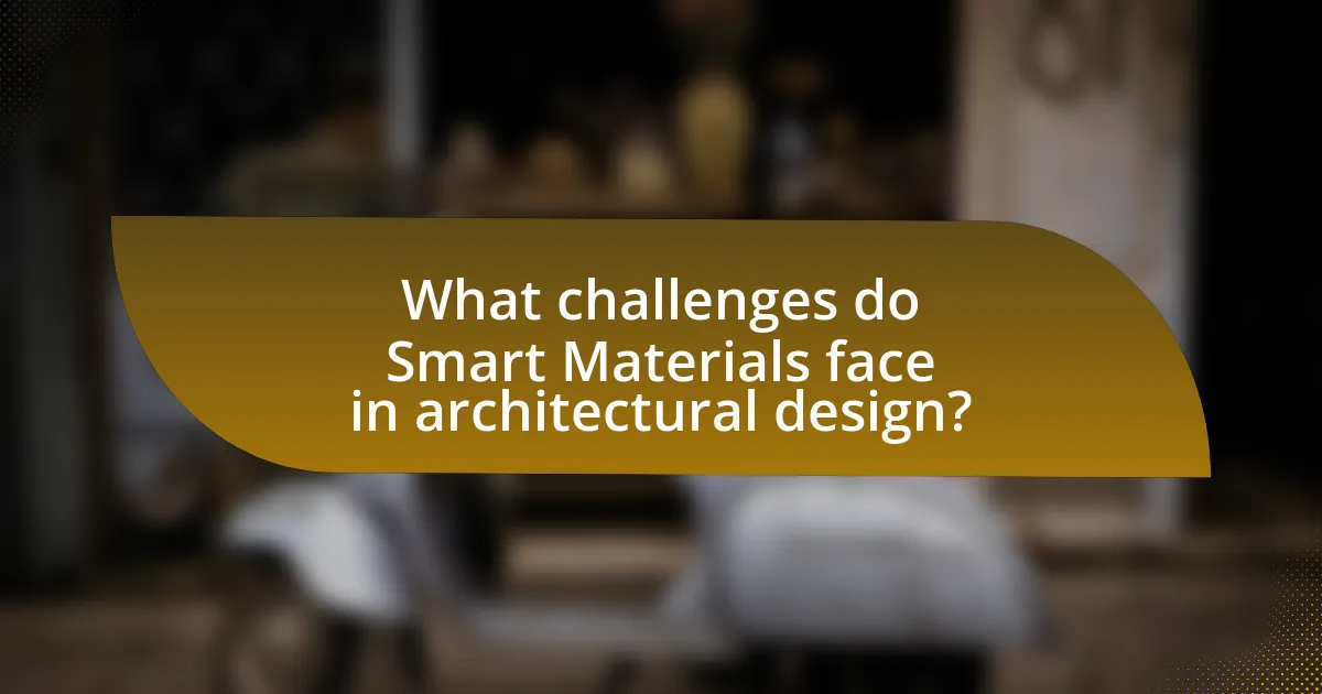 What challenges do Smart Materials face in architectural design?